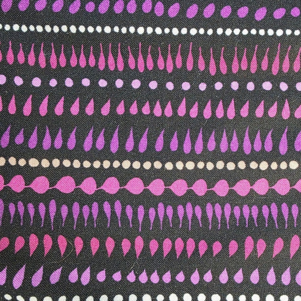 Jo-Ann Julie's Stripe Fabric Black Purple Pink Geometric 42in x 1.5yd